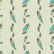 Seamless pattern with feathers N31