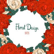 Vintage floral vector frame N11