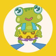 animal frog cartoon theme elements N3
