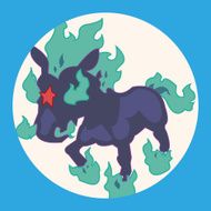animal horse cartoon theme elements N6