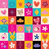 cute animals kids pattern N2
