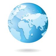 World map and globe detail vector illustration N3
