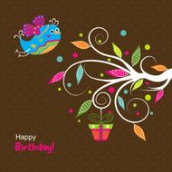 Template birthday greeting card vector N2