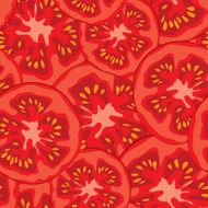 Sliced tomato seamless pattern vector illustration