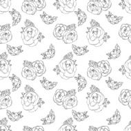 Seamless pattern with roses N84