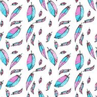 Seamless pattern with feathers N33