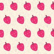 Beautiful seamless background with strawberries