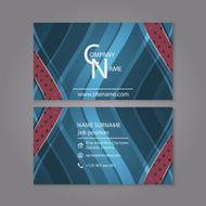 Business card template or visiting set in elegant design