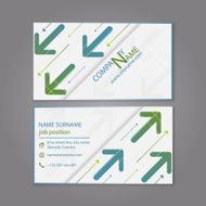 Business card template arrow pattern vector illustration N2