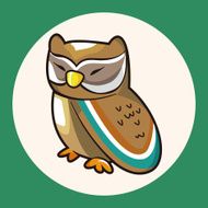 owl cartoon theme elements vector eps N4