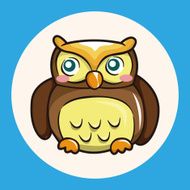 owl cartoon theme elements vector eps N6