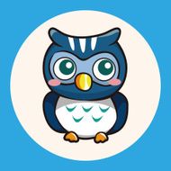 owl cartoon theme elements vector eps N8