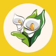 flower theme elements vector eps N17