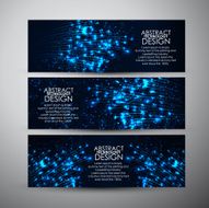 Vector banners set with abstract background