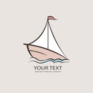 Nautical theme icon Boat logo Brand Identity for Boating Business N2