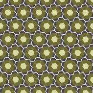 Pattern green yellow flower