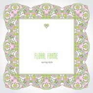 Vector vintage frame in Eastern style