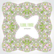 Vector vintage frame in Eastern style N2