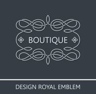 Calligraphic Luxury logo Emblem ornate decor elements Vintage N4