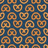 Seamless pattern with fresh tasty pretzel for Oktoberfest