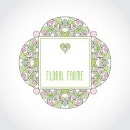Vector vintage frame in Eastern style N4