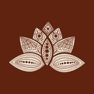 Vector tattoo doodle Henna Lotus