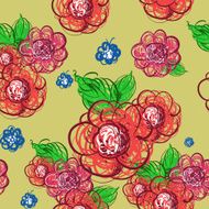 Flowers hand drawn Vector seamless pattern N7