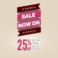 Vintage sale vector template N2