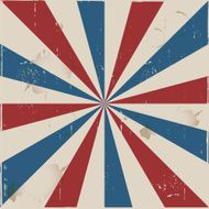 Red blue and white retro rays