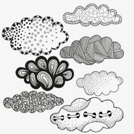 Vector set of abstract clouds Artistically N2