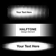 Abstract White Halftone Design Elements