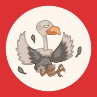 bird condor cartoon theme elements vector eps
