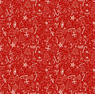 Christmas red background Seamless pattern