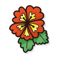 flower color doodle N2