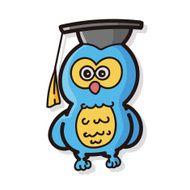owl color doodle N2