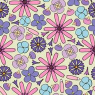 seamless background with flowers N18