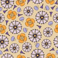 seamless background with flowers N21
