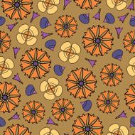seamless background with flowers N26