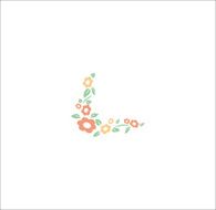 Vector flower corner frame background pastel colors