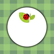 Background with ladybug