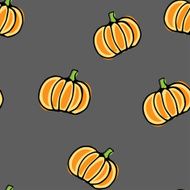 Seamless vector pumpkin pattern