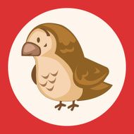 animal sparrow cartoon theme elements