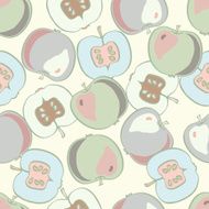 Fruit pattern Apple seamless background N2