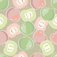 Fruit pattern Apple seamless background N5