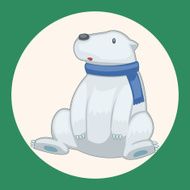 animal polar bear cartoon theme elements N3