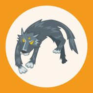 animal wolf cartoon theme elements N2