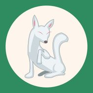 animal fox cartoon theme elements N2