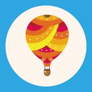 style hot air ballon theme elements vector eps N11