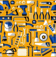 Color seamless pattern of building tools