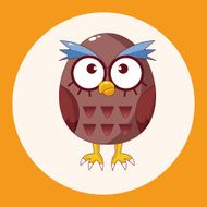 bird owl cartoon theme elements vector eps N2